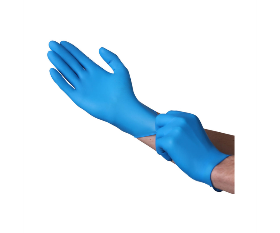 VGuard® 4-mil Blue Nitrile Industrial Gloves (Large, 100 Gloves/Box, 10 Boxes/Case)